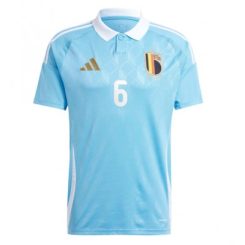 België Amadou Onana #6 Uitshirt EK 2024 Voetbalshirts Korte Mouw-1