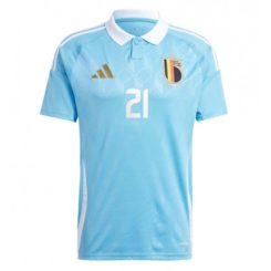 België Timothy Castagne #21 Uitshirt EK 2024 Voetbalshirts Korte Mouw-1