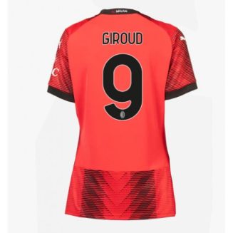 Dames AC Milan Olivier Giroud #9 Thuisshirt 2023-2024 Voetbalshirts Korte Mouw