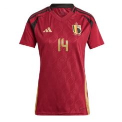 Dames België Dodi Lukebakio #14 Thuisshirt EK 2024 Voetbalshirts Korte Mouw-1