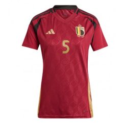 Dames België Jan Vertonghen #5 Thuisshirt EK 2024 Voetbalshirts Korte Mouw-1