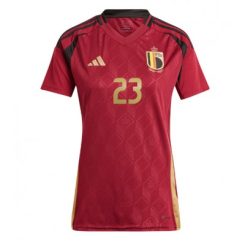 Dames België Michy Batshuayi #23 Thuisshirt EK 2024 Voetbalshirts Korte Mouw