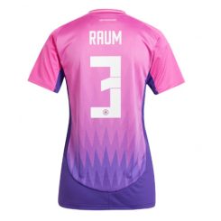 Dames Duitsland David Raum #3 Uitshirt EK 2024 Voetbalshirts Korte Mouw