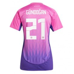 Dames Duitsland Ilkay Gundogan #21 Uitshirt EK 2024 Voetbalshirts Korte Mouw