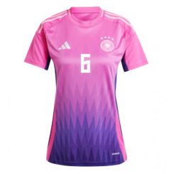 Dames Duitsland Joshua Kimmich #6 Uitshirt EK 2024 Voetbalshirts Korte Mouw-1