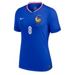 Dames Frankrijk Aurelien Tchouameni #8 Thuisshirt EK 2024 Voetbalshirts Korte Mouw-1