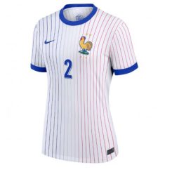 Dames Frankrijk Benjamin Pavard #2 Uitshirt EK 2024 Voetbalshirts Korte Mouw-1