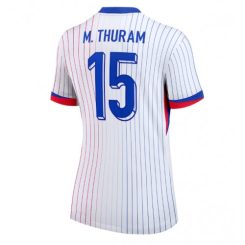 Dames Frankrijk Marcus Thuram #15 Uitshirt EK 2024 Voetbalshirts Korte Mouw