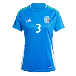 Dames Italië Federico Dimarco #3 Thuisshirt EK 2024 Voetbalshirts Korte Mouw-1