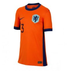 Dames Nederland Matthijs de Ligt #3 Thuisshirt EK 2024 Voetbalshirts Korte Mouw-1