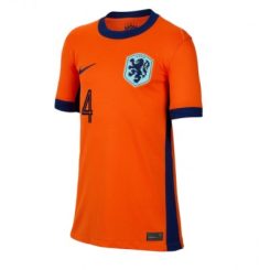 Dames Nederland Virgil van Dijk #4 Thuisshirt EK 2024 Voetbalshirts Korte Mouw-1