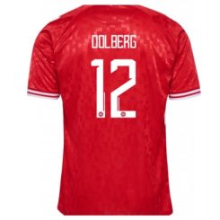 Denemarken Kasper Dolberg #12 Thuisshirt EK 2024 Voetbalshirts Korte Mouw