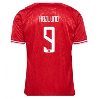 Denemarken Rasmus Hojlund #9 Thuisshirt EK 2024 Voetbalshirts Korte Mouw