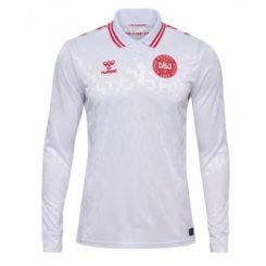 Denemarken Uitshirt EK 2024 Voetbalshirts Lange Mouwen