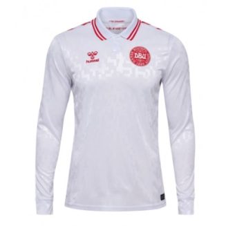 Denemarken Uitshirt EK 2024 Voetbalshirts Lange Mouwen