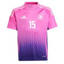 Duitsland Robin Koch #15 Uitshirt EK 2024 Voetbalshirts Korte Mouw-1