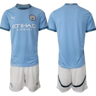 Goedkope Manchester City Voetbalshirts 2024/25 Thuisshirt Korte Mouw (+ Korte broeken) Kopen