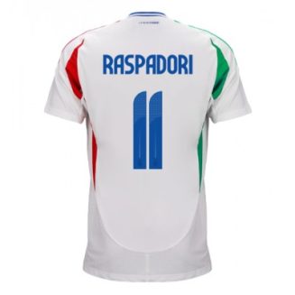 Italië Giacomo Raspadori #11 Uitshirt EK 2024 Voetbalshirts Korte Mouw