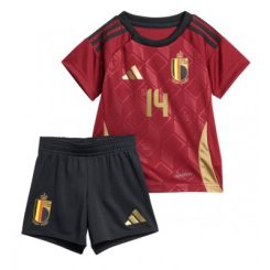 Kids België Dodi Lukebakio #14 Thuisshirt EK 2024 Voetbalshirts Korte Mouw (+ Korte broeken)-1