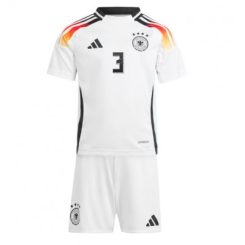 Kids Duitsland David Raum #3 Thuisshirt EK 2024 Voetbalshirts Korte Mouw (+ Korte broeken)-1