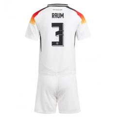 Kids Duitsland David Raum #3 Thuisshirt EK 2024 Voetbalshirts Korte Mouw (+ Korte broeken)