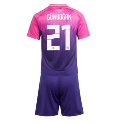 Kids Duitsland Ilkay Gundogan #21 Uitshirt EK 2024 Voetbalshirts Korte Mouw (+ Korte broeken)