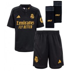 Kids Real Madrid Aurelien Tchouameni #18 Derde Shirt 2023-2024 Voetbalshirts Korte Mouw (+ Korte broeken)-1