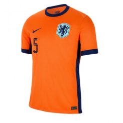 Nederland Nathan Ake #5 Thuisshirt EK 2024 Voetbalshirts Korte Mouw-1