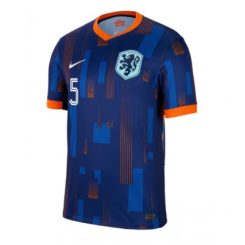 Nederland Nathan Ake #5 Uitshirt EK 2024 Voetbalshirts Korte Mouw-1