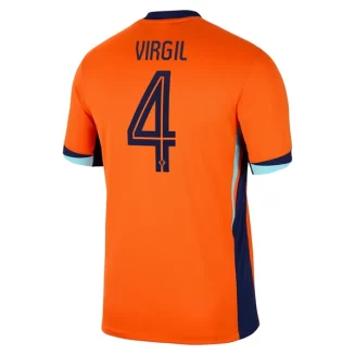 Nederland Virgil van Dijk #4 Thuisshirt EK 2024 Voetbalshirts Korte Mouw