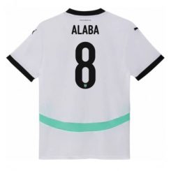 Oostenrijk David Alaba #8 Uitshirt EK 2024 Voetbalshirts Korte Mouw