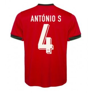 Portugal Antonio Silva #4 Thuisshirt EK 2024 Voetbalshirts Korte Mouw