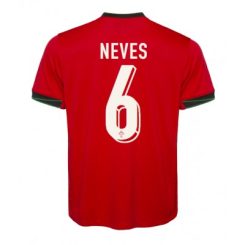 Portugal Joao Neves #6 Thuisshirt EK 2024 Voetbalshirts Korte Mouw