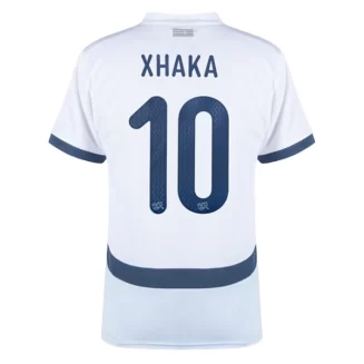 Zwitserland Granit Xhaka #10 Uitshirt EK 2024 Voetbalshirts Korte Mouw