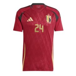 België Amadou Onana #24 Thuisshirt EK 2024 Voetbalshirts Korte Mouw-1