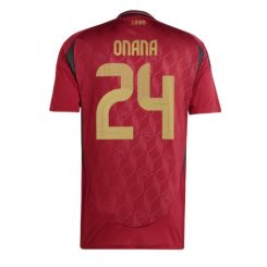 België Amadou Onana #24 Thuisshirt EK 2024 Voetbalshirts Korte Mouw