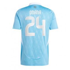 België Amadou Onana #24 Uitshirt EK 2024 Voetbalshirts Korte Mouw