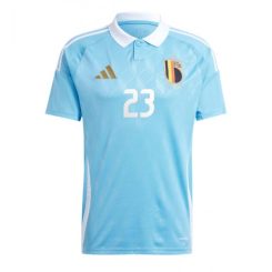 België Arthur Vermeeren #23 Uitshirt EK 2024 Voetbalshirts Korte Mouw-1