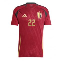 België Jeremy Doku #22 Thuisshirt EK 2024 Voetbalshirts Korte Mouw-1