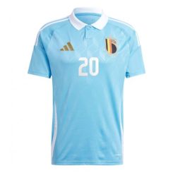 België Lois Openda #20 Uitshirt EK 2024 Voetbalshirts Korte Mouw-1