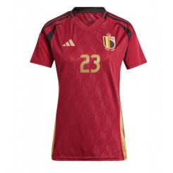 Dames België Arthur Vermeeren #23 Thuisshirt EK 2024 Voetbalshirts Korte Mouw-1