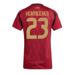 Dames België Arthur Vermeeren #23 Thuisshirt EK 2024 Voetbalshirts Korte Mouw