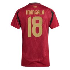 Dames België Orel Mangala #18 Thuisshirt EK 2024 Voetbalshirts Korte Mouw