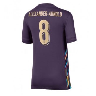 Dames Engeland Alexander-Arnold #8 Uitshirt EK 2024 Voetbalshirts Korte Mouw