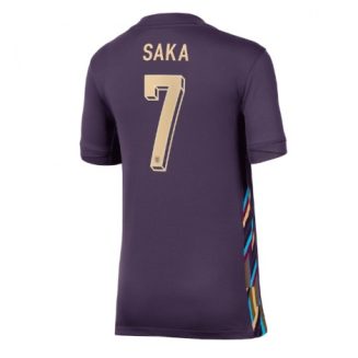 Dames Engeland Bukayo Saka #7 Uitshirt EK 2024 Voetbalshirts Korte Mouw