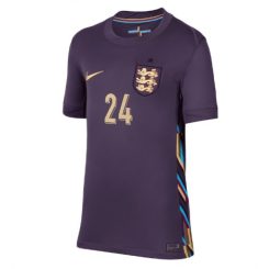 Dames Engeland Cole Palmer #24 Uitshirt EK 2024 Voetbalshirts Korte Mouw-1