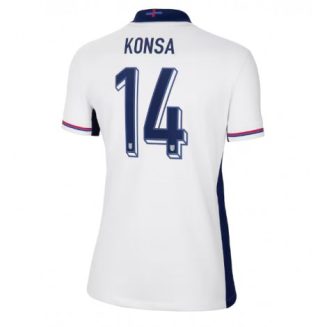 Dames Engeland Ezri Konsa #14 Thuisshirt EK 2024 Voetbalshirts Korte Mouw