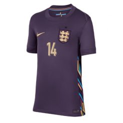 Dames Engeland Ezri Konsa #14 Uitshirt EK 2024 Voetbalshirts Korte Mouw-1