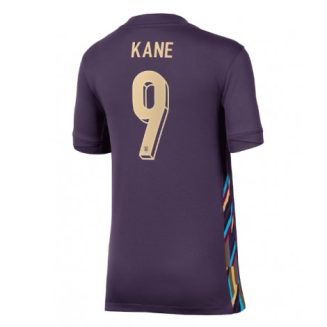 Dames Engeland Harry Kane #9 Uitshirt EK 2024 Voetbalshirts Korte Mouw