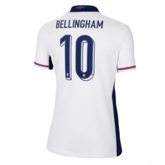 Dames Engeland Jude Bellingham #10 Thuisshirt EK 2024 Voetbalshirts Korte Mouw